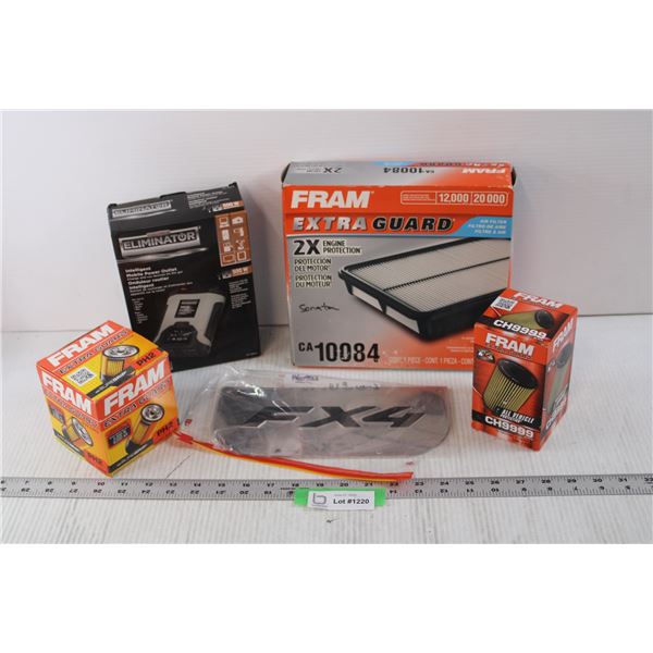 Assorted Hardware Items - Mobile Power Outlet, Air Filter, Misc. (NIB)