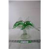Image 1 : Green Glass Art Dolphin Statue