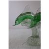 Image 2 : Green Glass Art Dolphin Statue