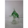 Image 5 : Green Glass Art Dolphin Statue