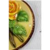 Image 4 : (2) Ceramic Floral Wall Art Hangings