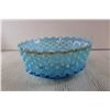 Image 3 : Blue Hobnail Glass Bowl