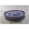 Image 2 : Set of Blue Willow Dinner Plates