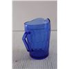 Image 2 : Small Blue Glass Shirley Temple Pitcher