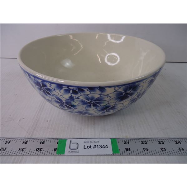 Decorative Blue Mixing Bowl