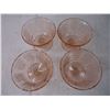 Image 3 : (4) Vintage Federal Glass Pink Lattice Dessert Cups