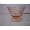 Image 5 : (4) Vintage Federal Glass Pink Lattice Dessert Cups
