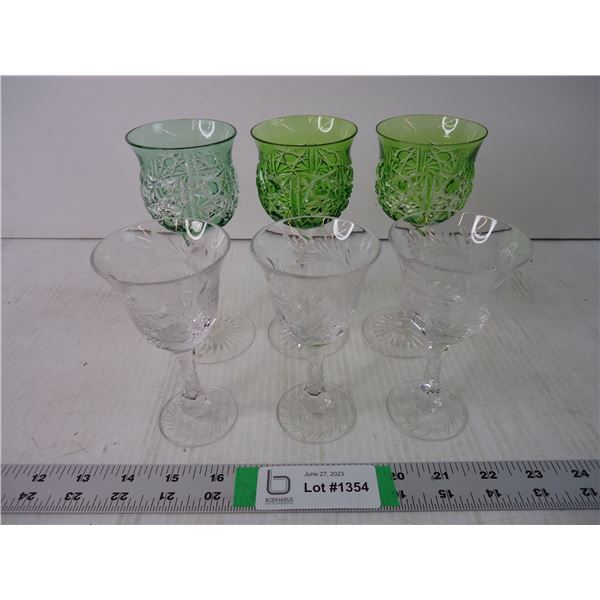 (2) sets of (3) Crystal Stemware