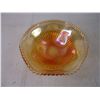Image 1 : Carnival Glass Marigold Ribbed Iridescent Bowl