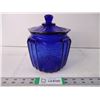 Image 1 : Cobalt Blue Glass Cookie/Biscuit Jar