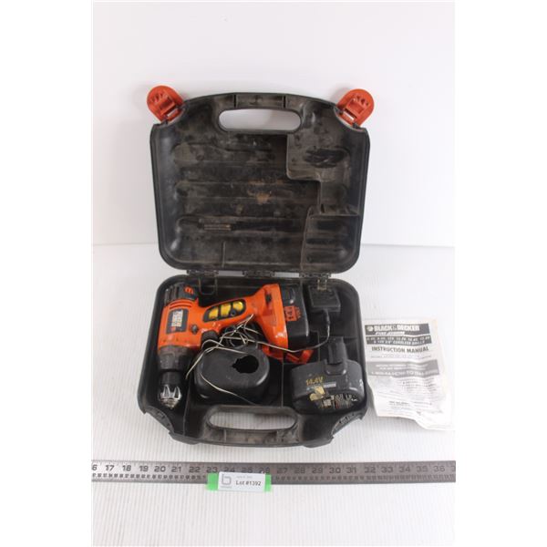 Black & Decker Drill with Battery and Charger With Case