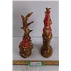 Image 1 : (2) Rooster Figurines