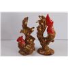 Image 2 : (2) Rooster Figurines