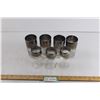 Image 1 : (6) Viteon Queens Lusterware Silver Ombre Highball Glasses with (3) Wine Glasses