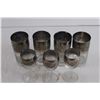 Image 2 : (6) Viteon Queens Lusterware Silver Ombre Highball Glasses with (3) Wine Glasses