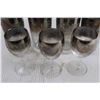 Image 3 : (6) Viteon Queens Lusterware Silver Ombre Highball Glasses with (3) Wine Glasses