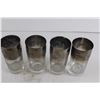 Image 4 : (6) Viteon Queens Lusterware Silver Ombre Highball Glasses with (3) Wine Glasses