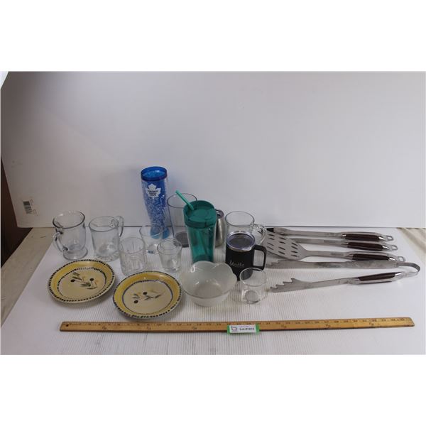 BBQ Utensils + Misc. Cups and Plates