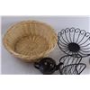 Image 2 : Tea Kettle + Tea Pot + (2) Baskets + Napkin Holder