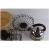 Image 3 : Tea Kettle + Tea Pot + (2) Baskets + Napkin Holder