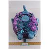 Image 1 : Shimmeez Plush Yaffa Unicorn Blue/Pink Reversible Sequence Changes Color