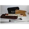 Image 1 : (2) Olympic Posters - (2) Back Scratchers - Long Case - Office Bag - Canvas Vital World Bag