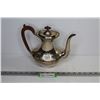 Image 1 : Plated Vintage Tea Pot w/Wooden Handles