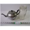 Image 1 : Jewel Jar with Glass Lid and Teapot