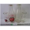 Image 1 : (4) Vintage Milk Bottles-(3) Palm and (1) unmarked