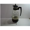 Image 2 : Vintage Silex Glass Coffee Pot Carafe and Pyrex Pot Carafe Golden Leaf 8 Cup