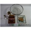 Image 1 : Glass Bowl, Crib Game, Candle Holders and Glass Picture