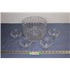 Image 1 : Heavy Glass Bowl - (4) Sm Glass Bowls