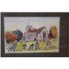Image 2 : Water Color of All Saints Church Hollingbourne Essex England (19 1/2" x 24 1/2")