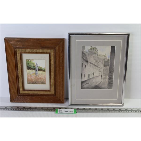 (2) Framed Water Color Pictures