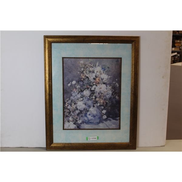 *Framed Floral Print (26  x 32 )