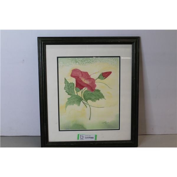 Framed Water Color (16  x 18 1/4 )