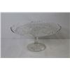 Image 3 : Pedestal Cake Plate - Glass Butterfly Dish - Cut Crystal Sugar Bowl