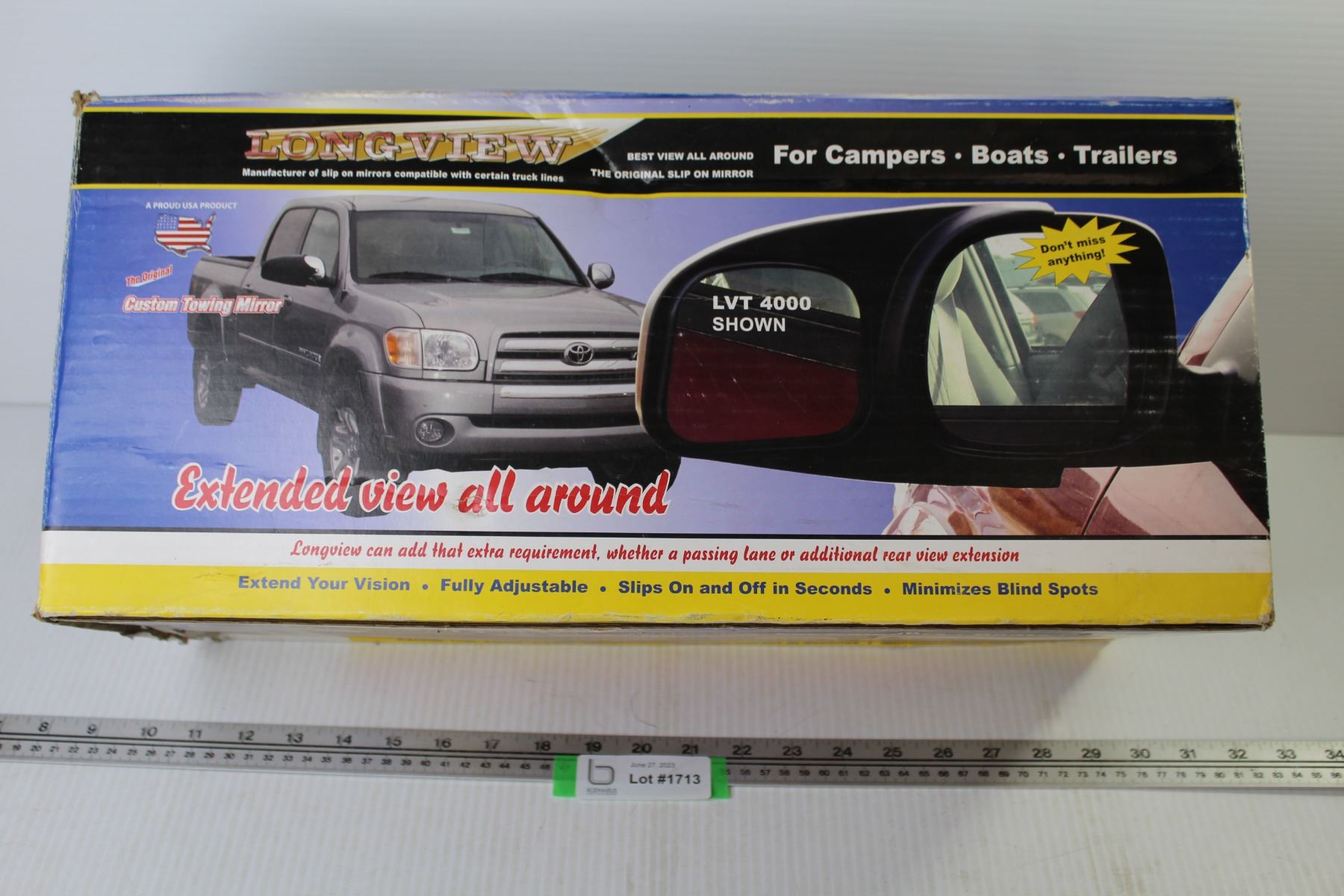 Pull Off Rear View Mirror Long View Extended Mirrors for Pulling Campers