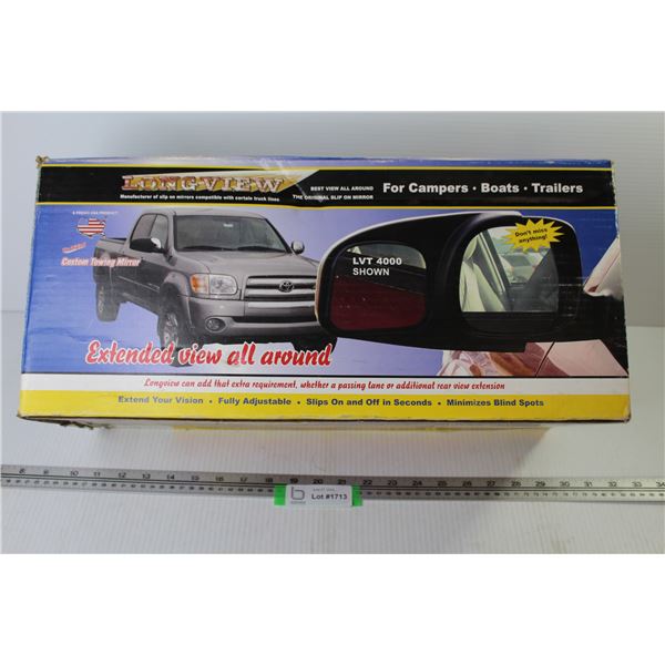 Pull Off Rear View Mirror Long View Extended Mirrors for Pulling Campers - Bodnarus Auctioneering