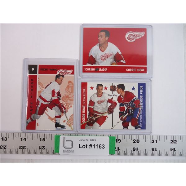 (3) Gordie Howe Cards