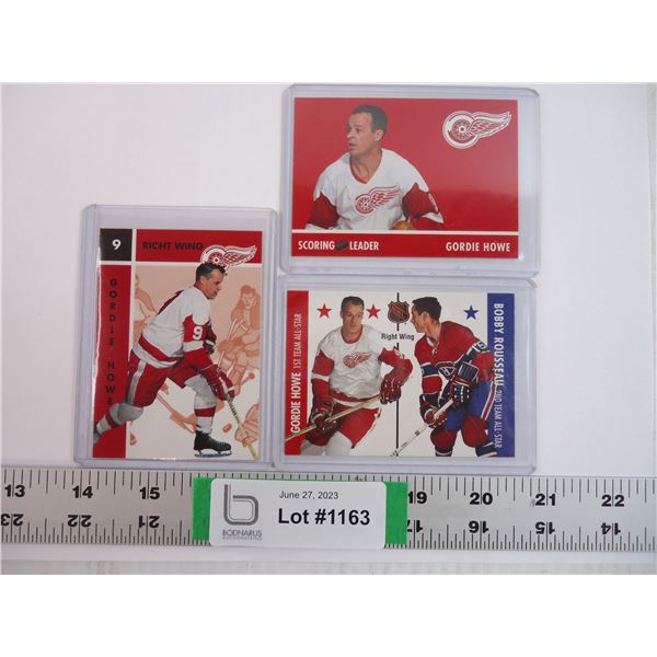 (3) Gordie Howe Cards