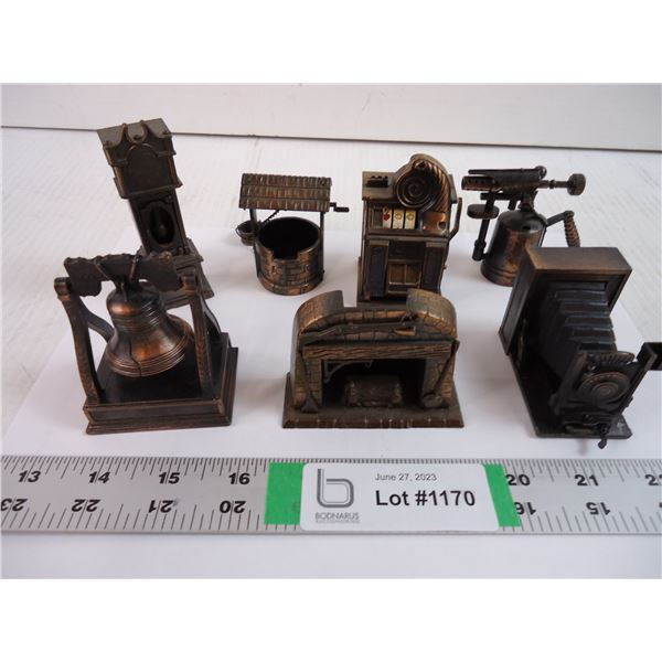 (7) Ornamental Metal Pencil Sharpeners