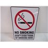 Image 3 : (2) Metal No Smoking Signs
