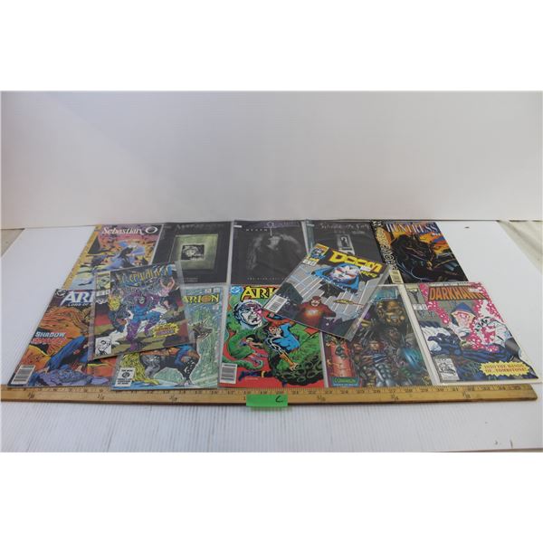 (12) Assorted Comics - DC and Marvel (Doom, Arion, Dark Hawk)