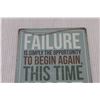 Image 2 : 12" x 8" Failure is Simply The Opportunity To Begin Again, This Time More Intelligently Metal Sign