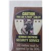 Image 2 : 12" x 8" German Shepherd Security Service Metal Sign