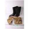 Image 1 : Men's Size 13 Rubber Boots and Carpentry Belt