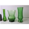 Image 2 : Green Glass Vases and Misc.