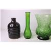 Image 3 : Green Glass Vases and Misc.