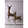 Image 1 : (2) Brass Deer Statues